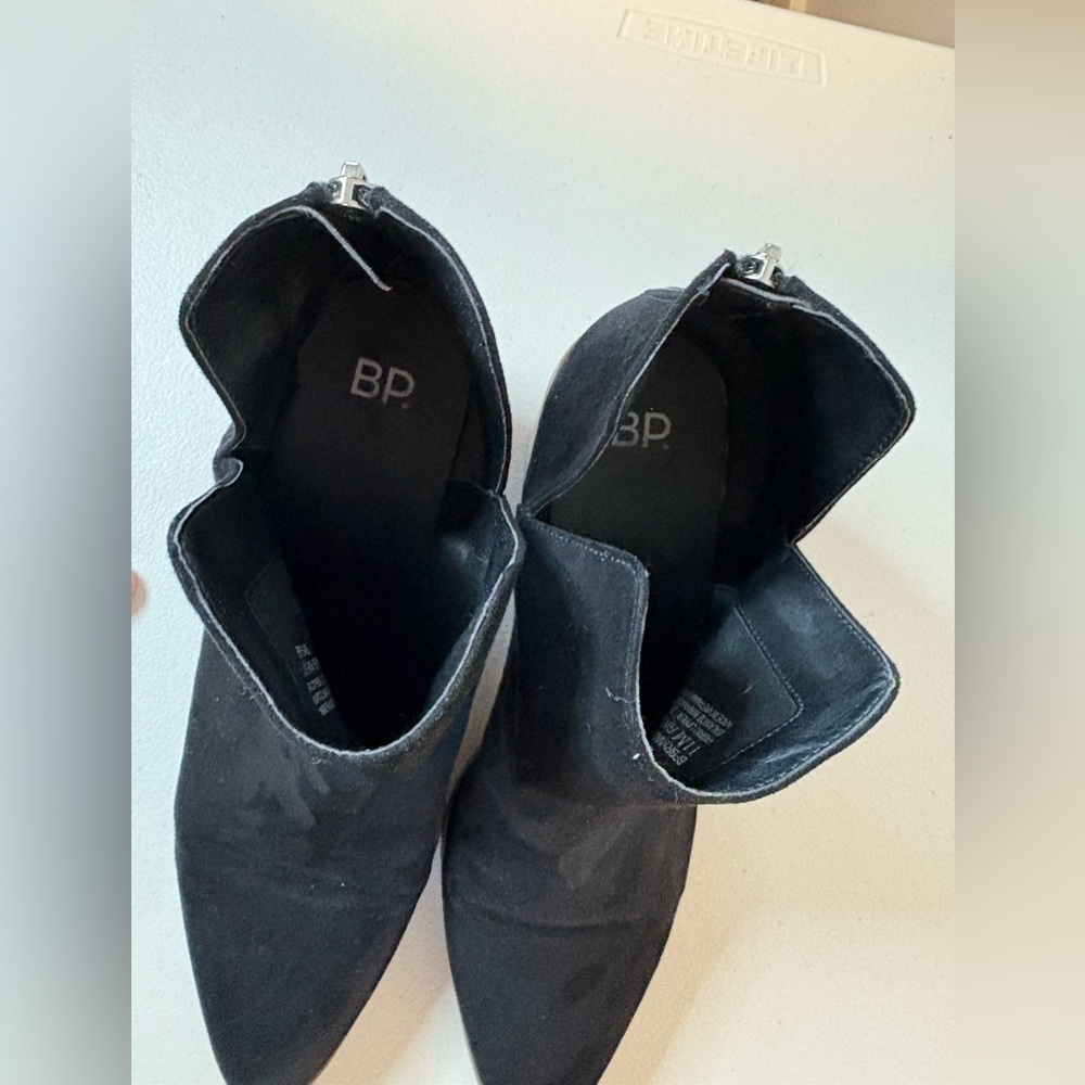 BP. (Nordstrom) Brynne Faux Suede Booties – Black | Size 11 - Picture 9 of 13